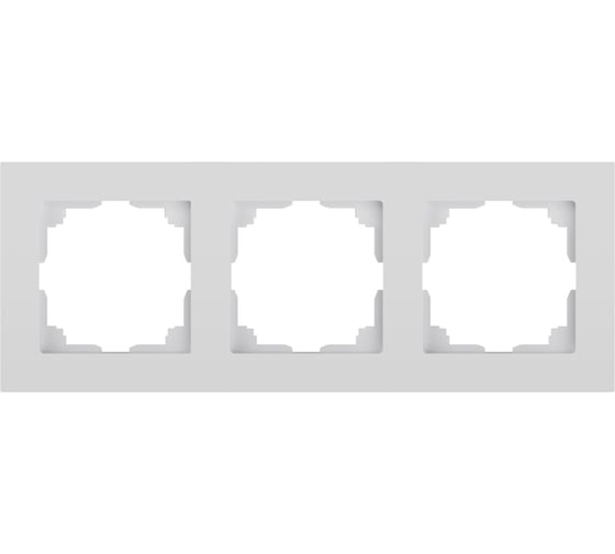 Изображение товара Рамка для розеток и выключателей Intro Accent 650301 на 3 поста, скрытой установки, белый Б0063737