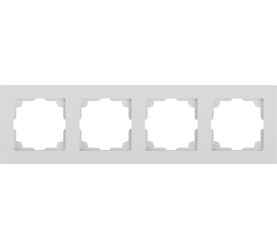 Изображение товара Рамка для розеток и выключателей Intro Accent 650401 на 4 поста, скрытой установки, белый Б0063757