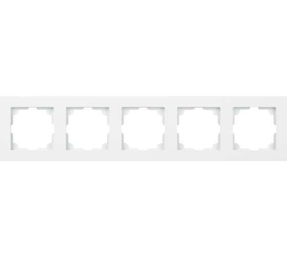 Изображение товара Рамка для розеток и выключателей Intro Accent 650501 на 5 постов, скрытой установки, белый Б0063775