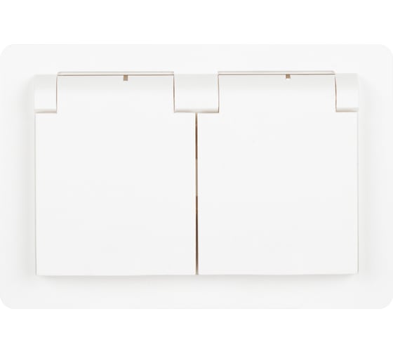 Изображение товара Розетка Intro 720701 Style 2PE Schuko с крышкой, шторки, 16А, 250В, IP20, скрытой установки, белый Б0060643