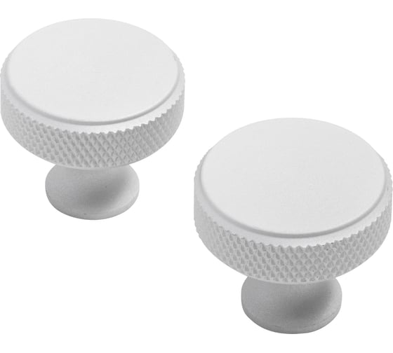 Изображение товара Мебельная ручка-кнопка StahlBuro AP2704 2 шт., W матовый белый хром 16732