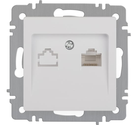 Изображение товара Розетка Intro Accent 6-303-01 информационная RJ45, IP20, СУ, белый Б0063624