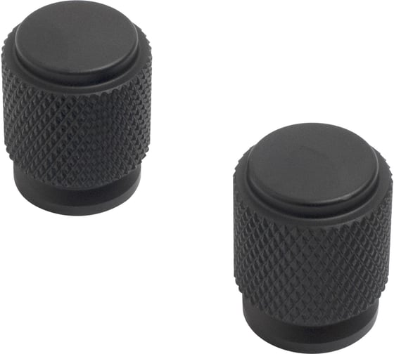 Изображение товара Мебельная ручка-кнопка StahlBuro AP2706 2 шт., BL матовый черный 16742