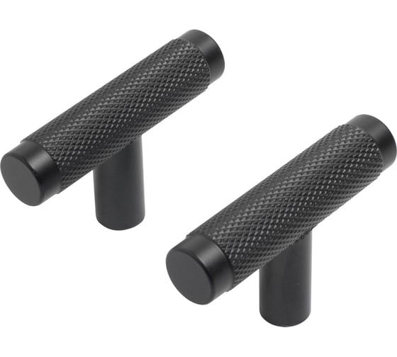 Изображение товара Мебельная ручка-кнопка StahlBuro AP2308 2 шт., BL матовый черный 16763