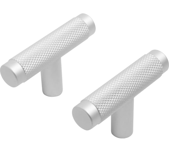 Изображение товара Мебельная ручка-кнопка StahlBuro AP2308 2 шт., W матовый белый хром 16764