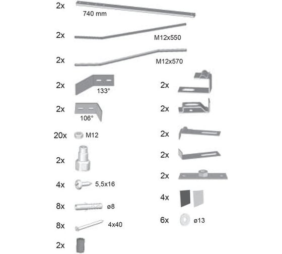 Изображение товара Крепление панели Ravak LOVE STORY II B27500000N 00000030527