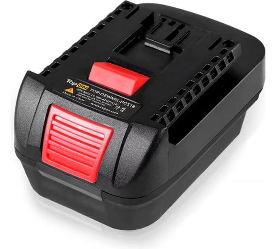 Изображение товара Адаптер TopOn для DeWALT 18V или Milwaukee 18V, Li-ion Battery для Bosch 18V Li-ion battery TOP-DEW/MIL-BOS18