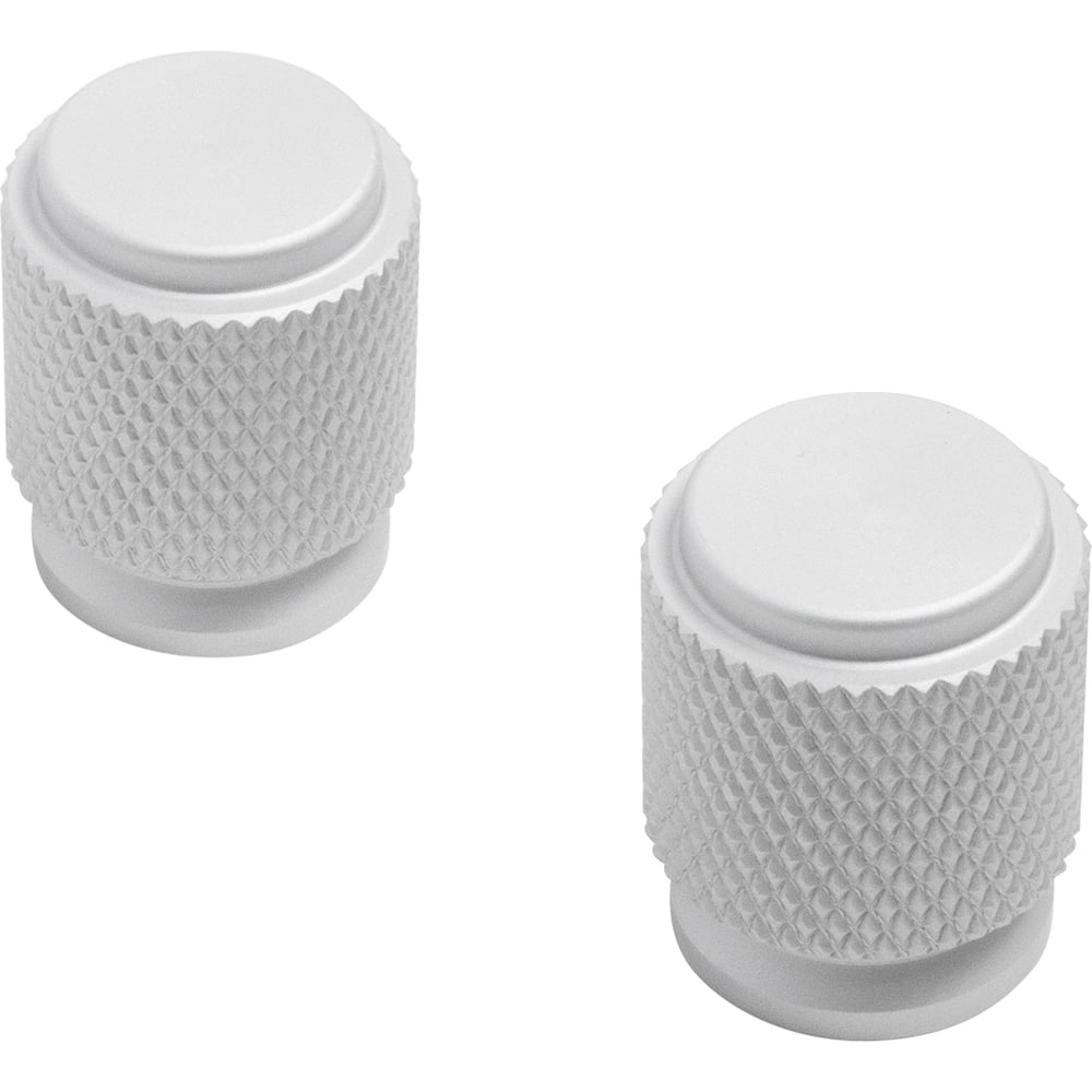 Изображение товара Мебельная ручка-кнопка StahlBuro AP2706 2 шт. белый матовый алюминиевый сплав