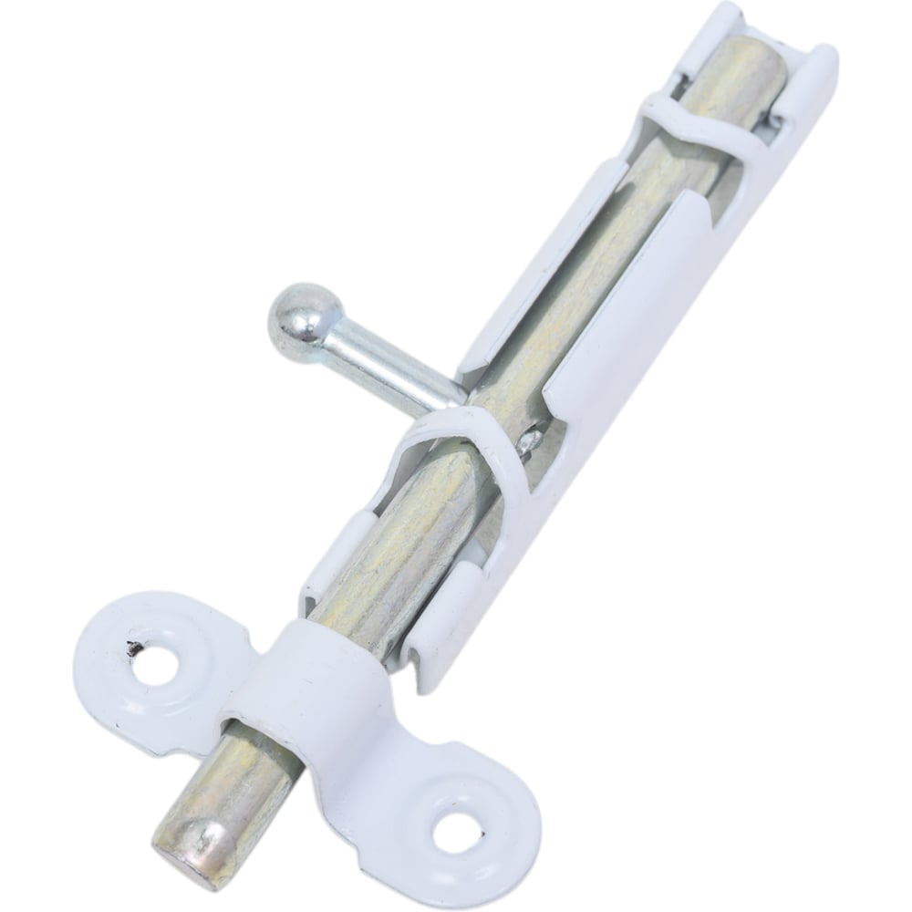 Изображение товара Шпингалет STARFIX 82 мм с цековкой белый накладной для деревянных окон и дверей