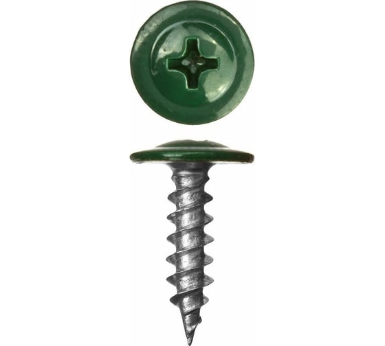 Изображение товара Саморез с прессшайбой STARFIX 4.2x19 мм, цинк, острый, RAL 6005, 1000 шт. в карт. уп. SMC2-39907-1000