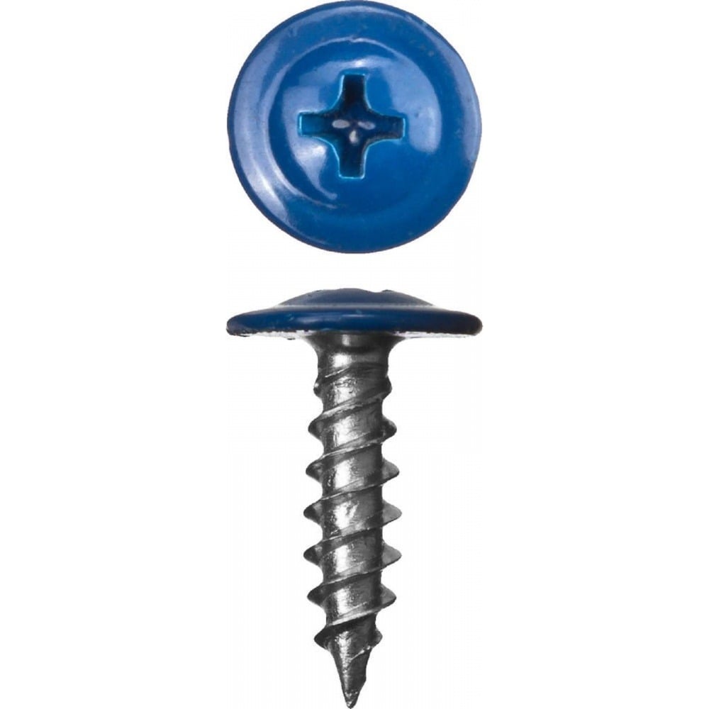 Изображение товара Саморез с прессшайбой STARFIX 4.2x19 мм цинк RAL 5005 острый 50 шт