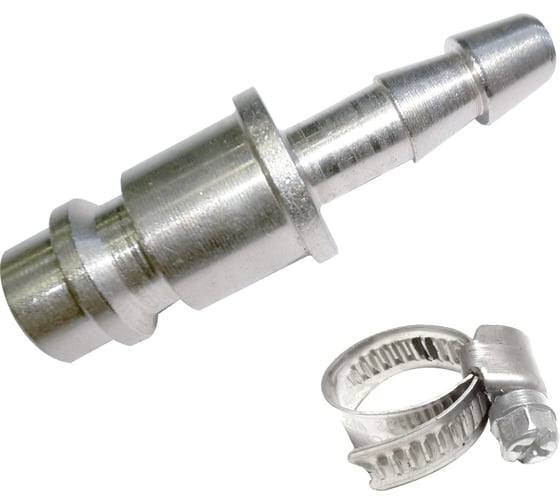 Изображение товара Штуцер быстроразъемный с фиксирующим хомутом под шланг (D=6 мм; 10 атм.) Andycar QR-Р06