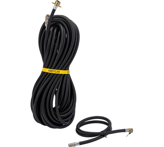 Изображение товара Шланг пневматический с фитингами (24 м + 1 м; d= 6 мм; 10 атм.) Andycar HP-2401