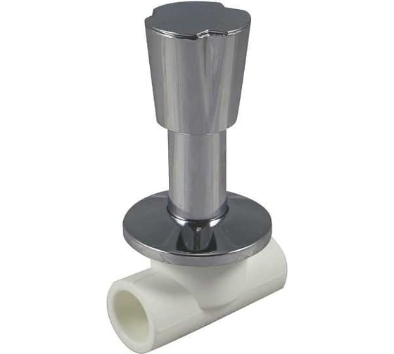 Изображение товара Кран под штукатурку Millennium полипропиленовый d32 мм PPR, с хромированными ручками — для воды и отопления, 3M42-vle-320000