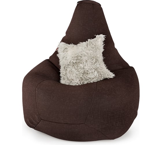 Изображение товара Кресло Груша Шарм рогожка коричневый 1201276