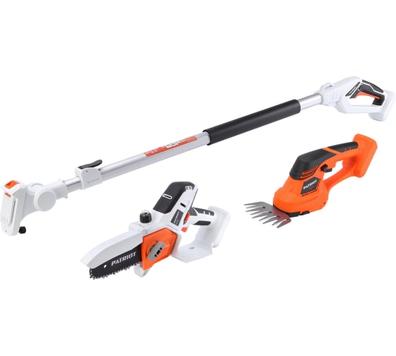 Изображение товара Набор Patriot пила CS 211 + ножницы CSH 211 + универсальная рукоятка + 2 акб + зарядка. 21В, UES 250205223