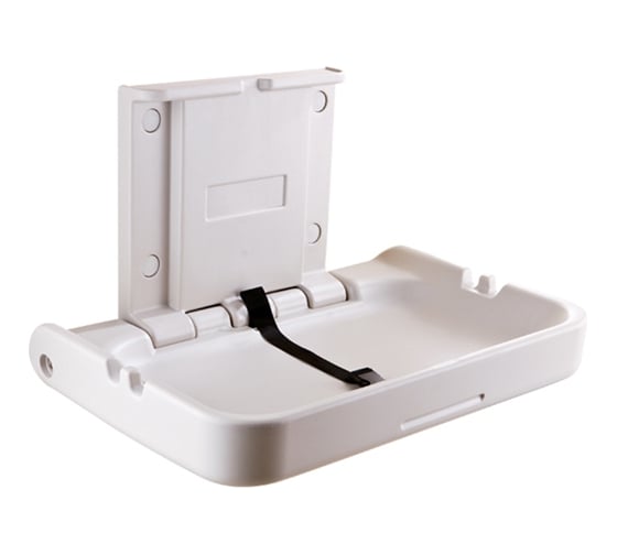 Изображение товара Складной настенный пеленальный столик Merida пластиковый белый BC2