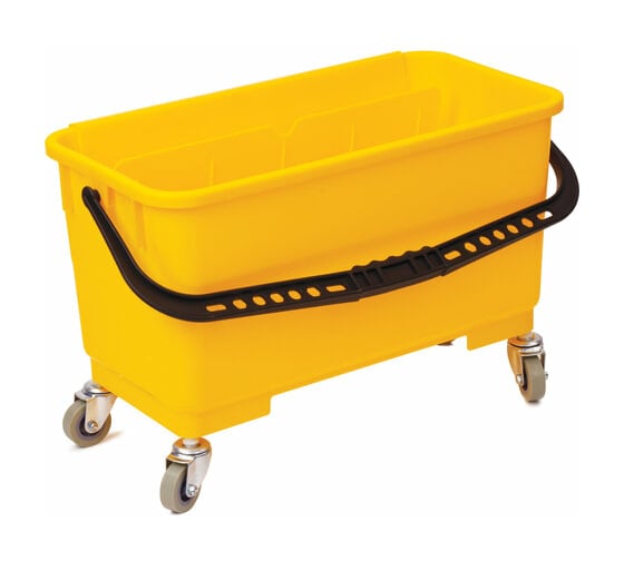 Изображение товара Ведро LAIMA для мытья окон на колесах прямоуг., 24л, отжим д/окномоек, 56х29х34см, PROF, 606662