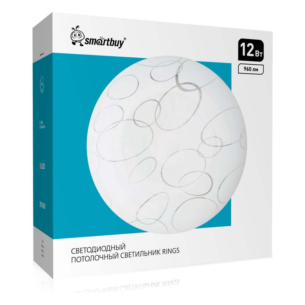 Изображение товара Светодиодный потолочный светильник 12 Вт Smartbuy RINGS круглый
