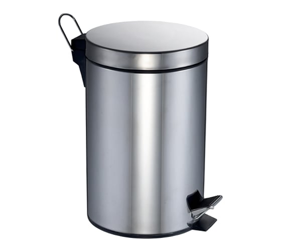 Изображение товара Корзина для мусора Merida с педалью металлическая, напольная, матовая, 12 л KIM410
