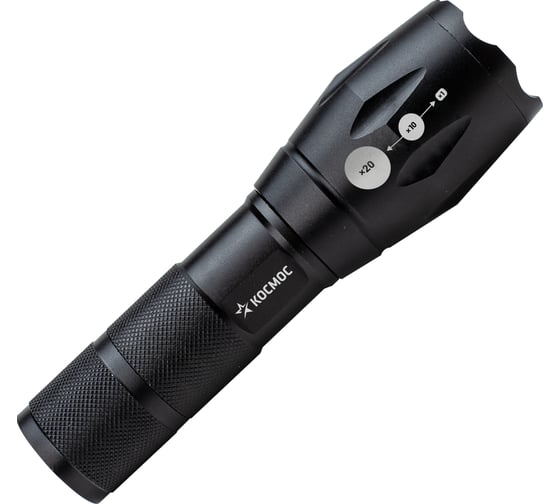 Изображение товара Фонарь КОСМОС Premium, авиационный алюминий, 5Вт Q5 LED, питание 1х3.7V 18650 Li-on. KosAL_5W