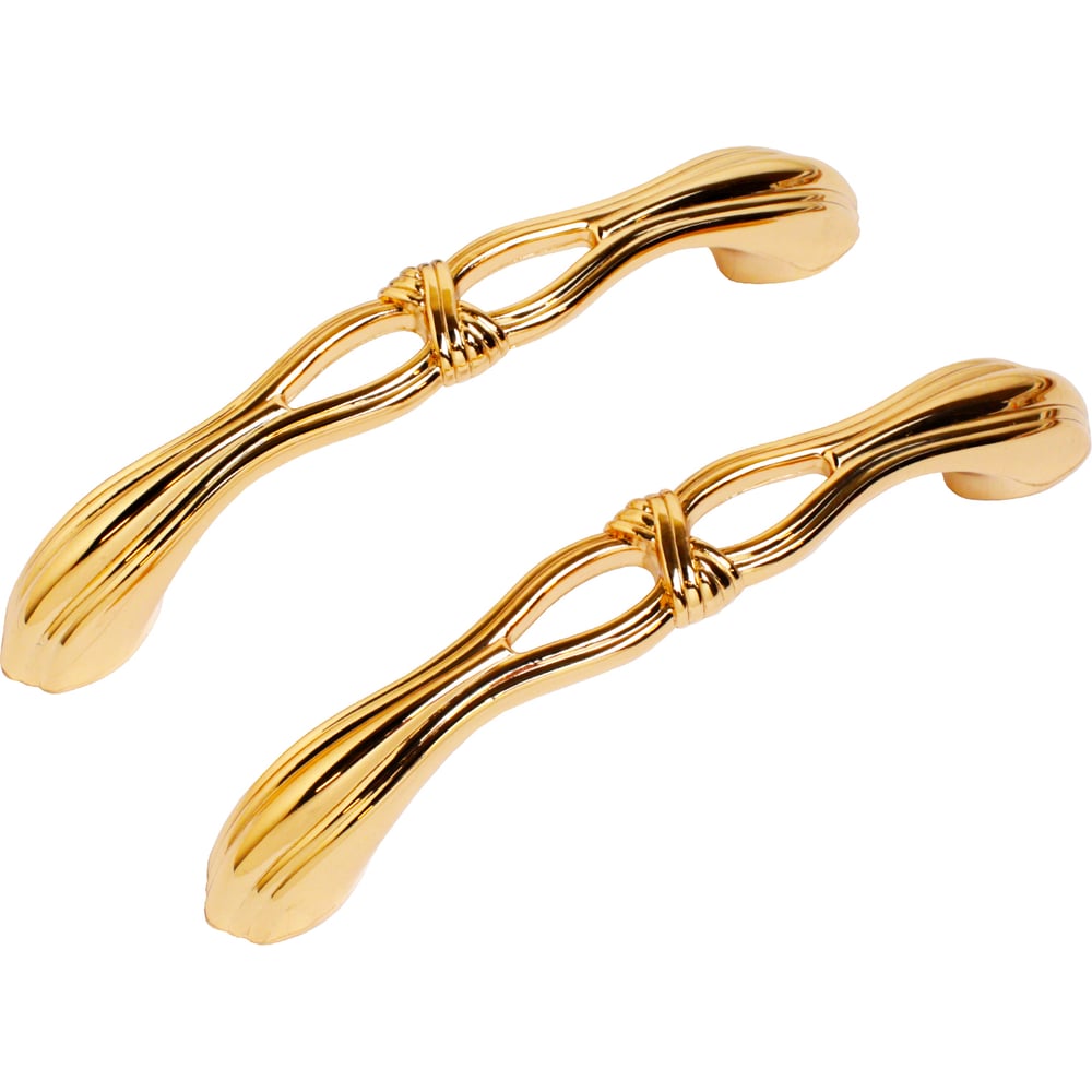 Изображение товара Мебельная ручка-скоба StahlBuro C2531-96 2 шт, золотая, овальная, изделия для корпусной мебели