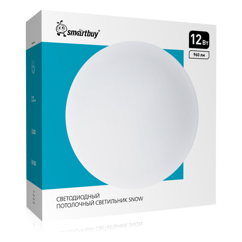 Изображение товара Светодиодный потолочный светильник Smartbuy (LED) 12 Вт 210х65мм SNOW SBL-SN-12-65