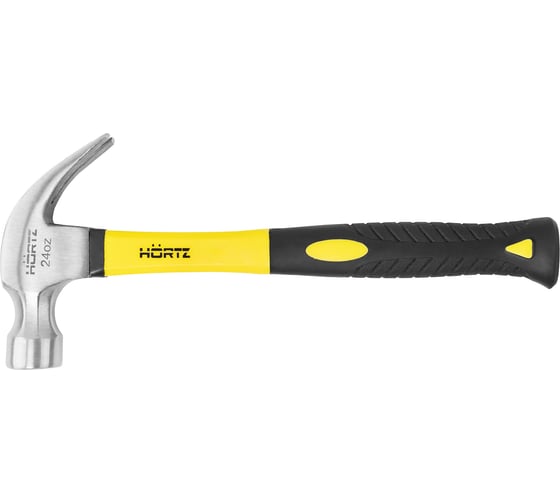 Изображение товара Молоток-гвоздодер HORTZ 680 грамм с фиберглассовой ручкой 1133007