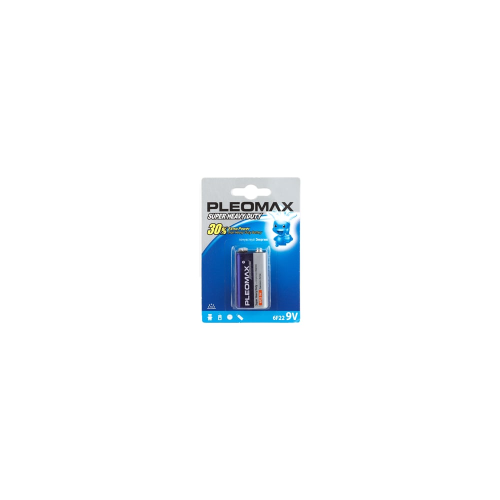 Батарейка Pleomax батарейка tdm electric 9v 6lr61 6f22 народная zinc carbon солевая 9 в спайка sq1702 0023