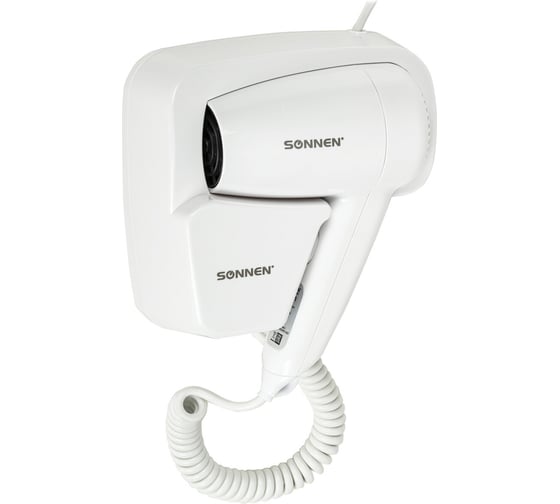 Изображение товара Фен для волос настенный SONNEN hd-2101 ultra plus, 1300 вт, 2 скорости, белый, 608481