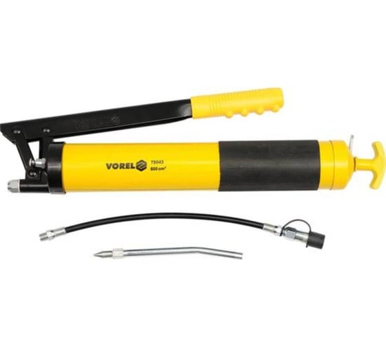 Изображение товара Рычажно-плунжерый шприц для консистентной смазки VOREL гиб.шл., 600 мл 78043