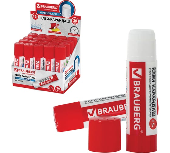 Изображение товара Клей-карандаш BRAUBERG 15 г 220870