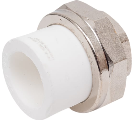 Изображение товара Муфта комбинированная разъёмная Damento внутренняя резьба, 25x3/4", белый 8709