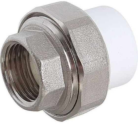 Изображение товара Муфта комбинированная разъёмная Damento внутренняя резьба, 32x3/4", белый 8716