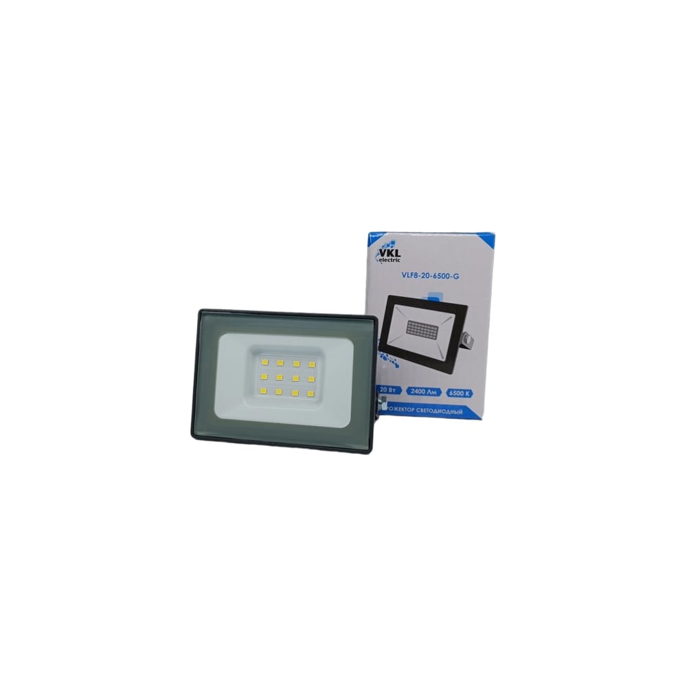 Изображение товара Прожектор VKL electric 20W VLF8 6500К 2400Лм 220V IP65 серый 1208265