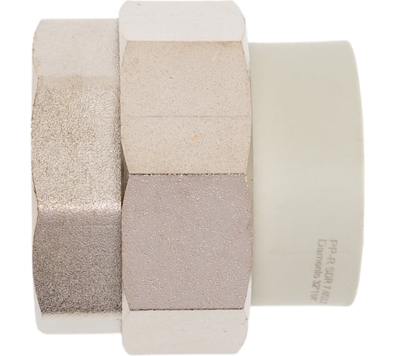 Изображение товара Муфта комбинированная разъёмная Damento внутренняя резьба, 32x1 1/4", серый 017245