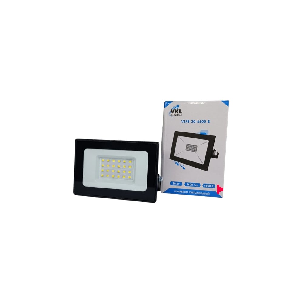 Изображение товара Прожектор VKL electric 30W VLF8 6500К 3600Лм 220V IP65 черный 1208266