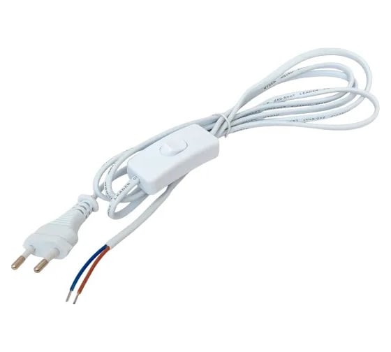 Изображение товара Шнур для бра EKF с выключателем 2 м 2*0,5 мм2 ASB-610