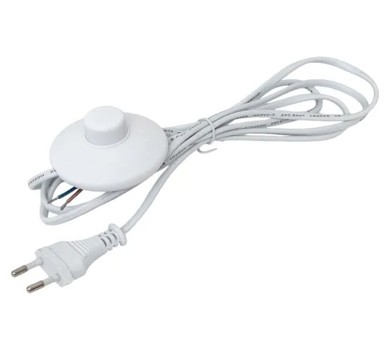 Изображение товара Шнур для бра EKF с ножным выключателем 2 м 2*0.5 мм2 ASL-610