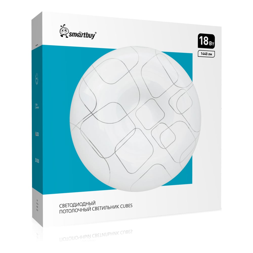 Изображение товара Светодиодный потолочный светильник Smartbuy CUBES 18Вт 260х55мм белый