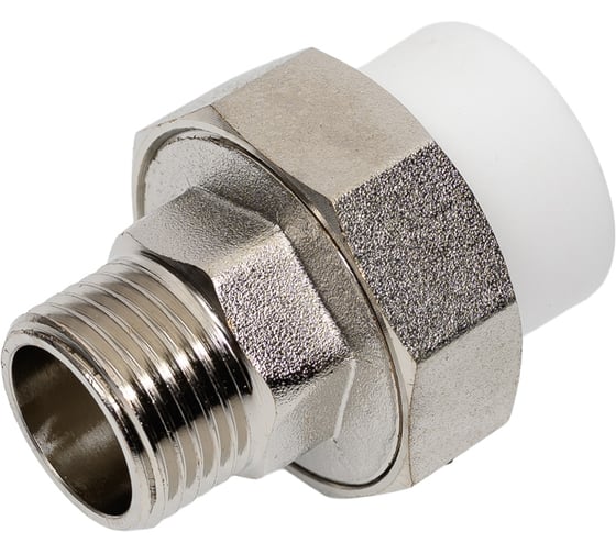 Изображение товара Муфта комбинированная разъёмная Damento наружная резьба, 20х1/2", белый 8718