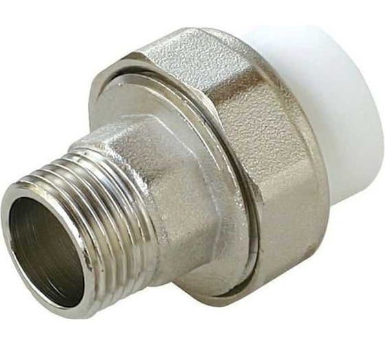 Изображение товара Муфта комбинированная разъёмная Damento наружная резьба, 40х1 1/4", белый 94504