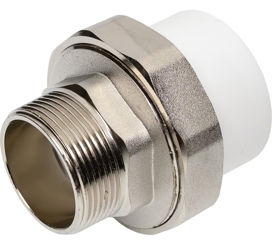 Изображение товара Муфта комбинированная разъёмная Damento наружная резьба, 50х1 1/2", белый 9455