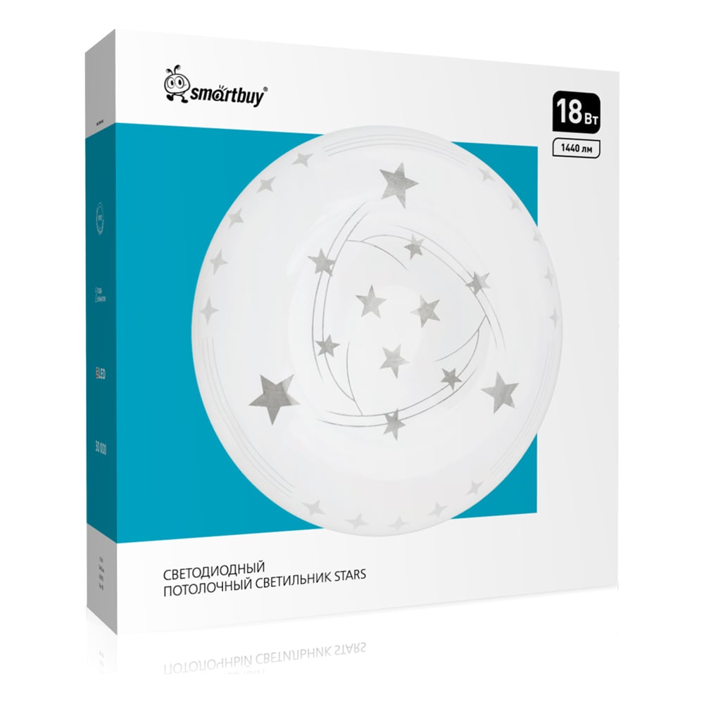 Изображение товара Smartbuy STARS SBL-STAR-18-65: 18 Вт светодиодный накладной светильник, белый