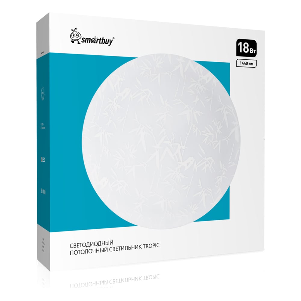 Изображение товара Светодиодный потолочный светильник Smartbuy TROPIC 18Вт 26см белый современный дизайн