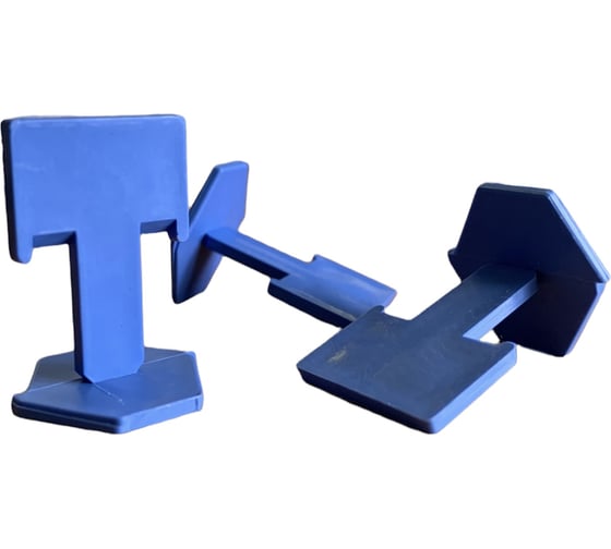 Изображение товара СВП в ведре Зажим Флажок 2 мм синий (500 шт) ACCURATE 340803