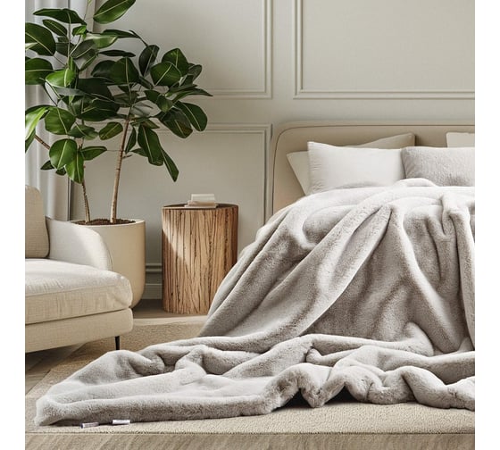 Изображение товара Плед The eleventh kingdom Хексхэм Евро (210x230 см), серебро 11BLK2123HE83