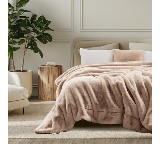 Изображение товара Плед The eleventh kingdom Хексхэм Евро (210x230 см), латте 11BLK2123HE77