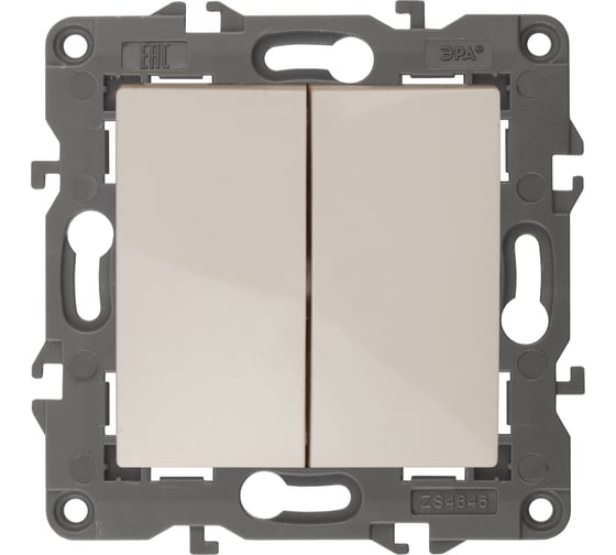 Изображение товара Переключатель ЭРА Elegance 14-1112-02 перекрстный двойной, 10АХ250В, слоновая кость Б0065326