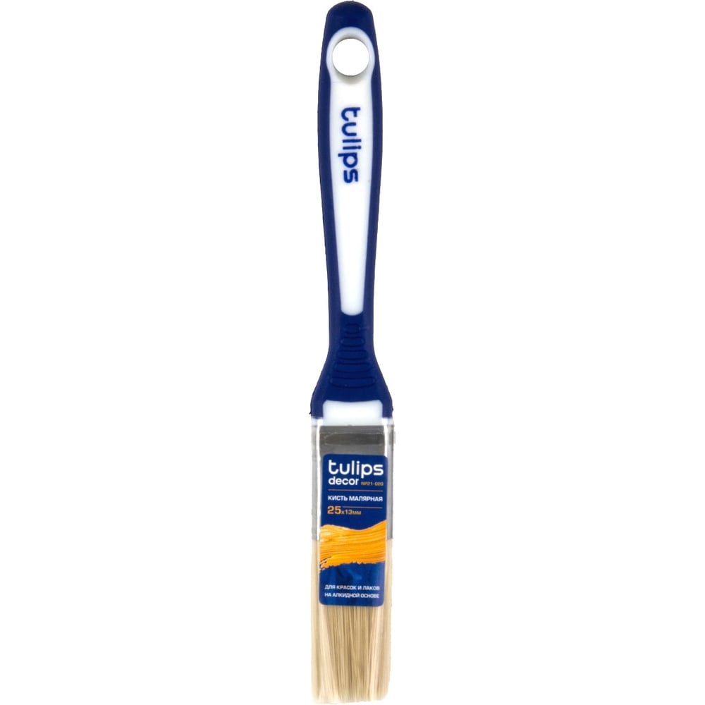 Изображение товара Кисть малярная Tulips decor 25х13мм, для ЛКМ на алкидной основе Tulips Tools NP21-020